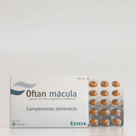 Esteve Oftan Mácula Cuidado de la Vista con Luteína y Retinol, 90 cápsulas| BelliFarma