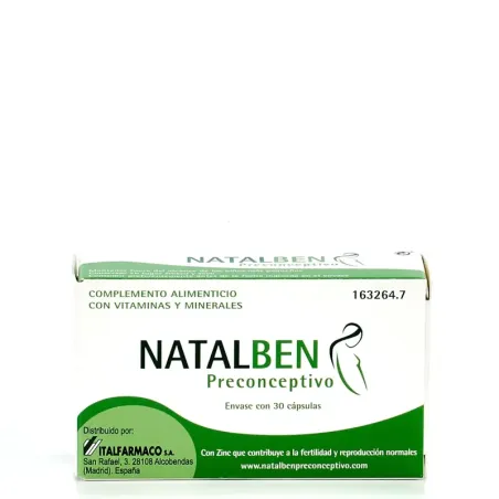 Natalben Preconceptivo, 30 cápsulas| BelliFarma