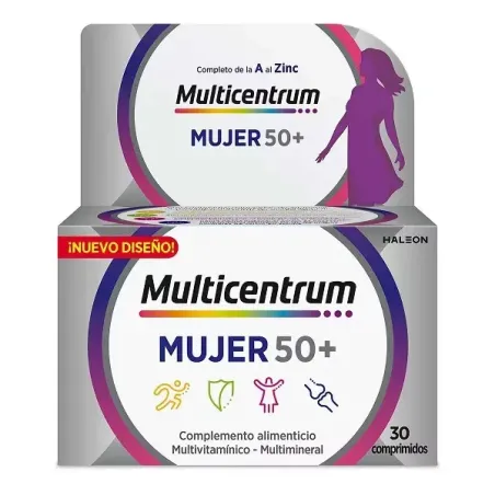 Multicentrum Mujer 50+, 30 comprimidos| BelliFarma