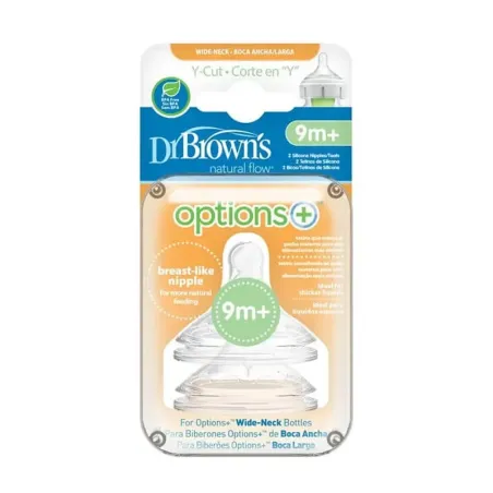 Dr Brown´s Tetina Ancha 9M+ Corte Y| BelliFarma