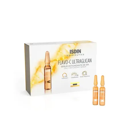 Isdinceutics Flavo-C Ultraglican, 30 ampollas.| BelliFarma