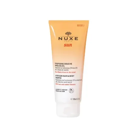 Nuxe Sun champú de ducha aftersun para cuerpo y cabello, 200 ml| BelliFarma