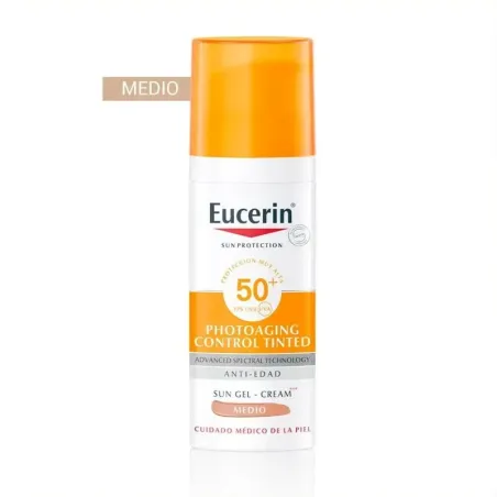 Eucerin Sun CC creme Photoaging control FPS50+ tono medio, 50ml.| BelliFarma