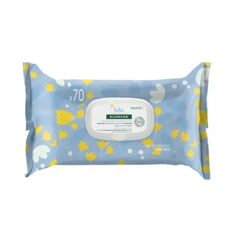 Klorane Bebé Toallitas Suaves, 70U| BelliFarma