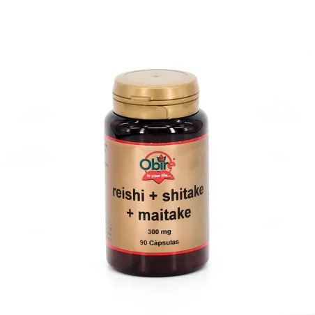 Obire Reishi + Shitake + Maitake 300 mg, 90 Cápsulas.| BelliFarma