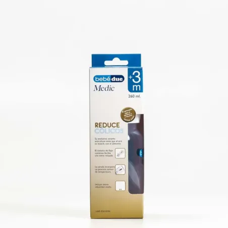 BebeDue Biberon Medic Colicos, 260ml.| BelliFarma