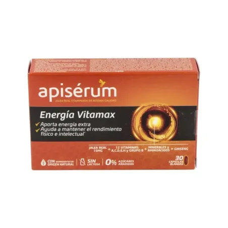 Apiserum Energía Vitamax, 30 Caps.| BelliFarma