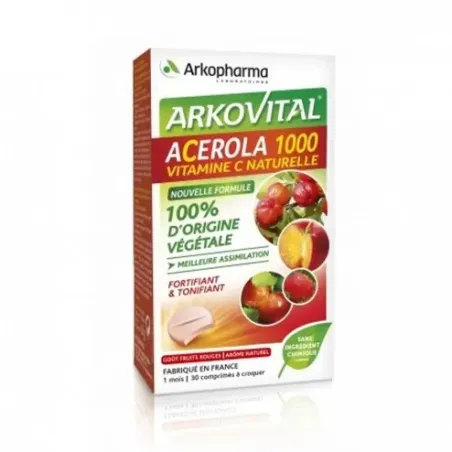 Arkovital Acerola 1000, 30 Comprimidos.| BelliFarma