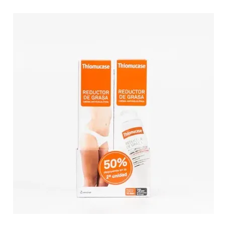 Thiomucase Reductor de grasa Crema anticelulítica duplo, 2x200ml.| BelliFarma