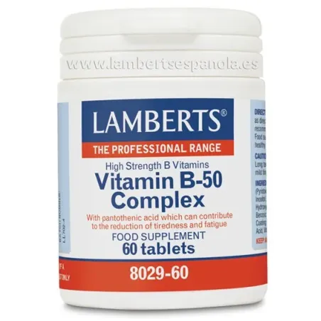 LAMBERTS  Complejo de Vitamina B-50, 60 comprimidos.| BelliFarma