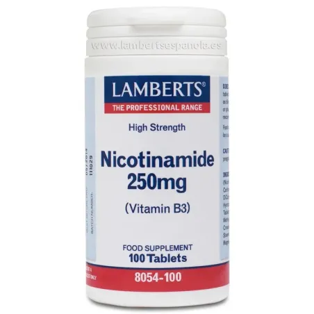 LAMBERTS Nicotinamida 250 mg, 100 comprimidos.| BelliFarma