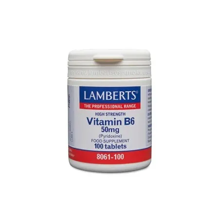 LAMBERTS Vitamina B6 50 mg, 100 comprimidos.| BelliFarma