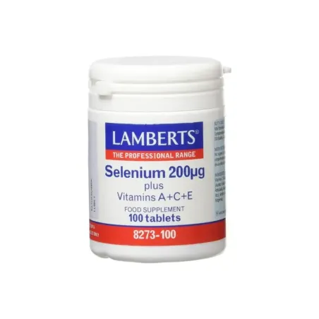 Lamberts Selenio 200 µg + Vitaminas A+C+E, 100 comprimidos.| BelliFarma