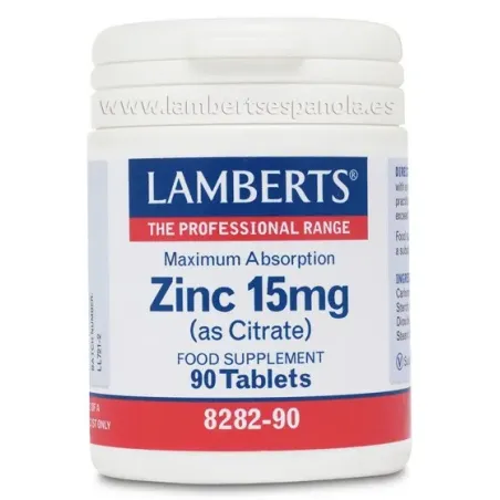 LAMBERTS Zinc 15 mg, 90 comprimidos.| BelliFarma