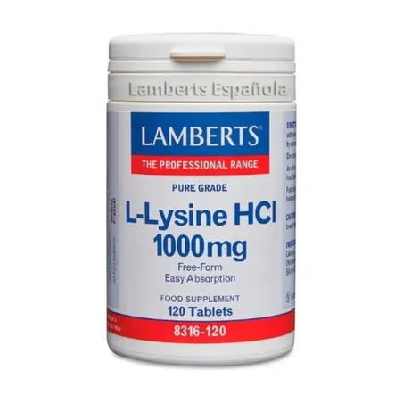 LAMBERTS L-Lisina HCI 1000 mg, 120 comprimidos. | BelliFarma