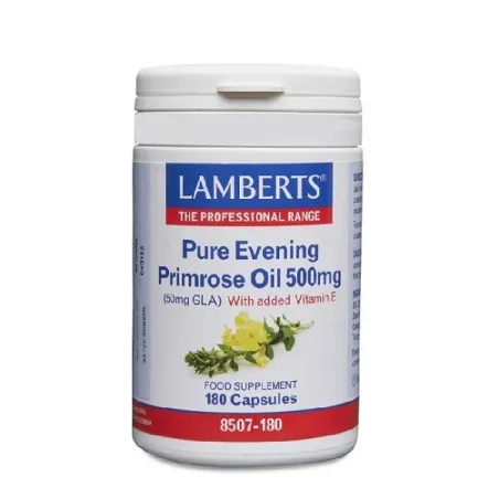LAMBERTS Aceite de onagra puro 500mg, 180 cápsulas. | BelliFarma
