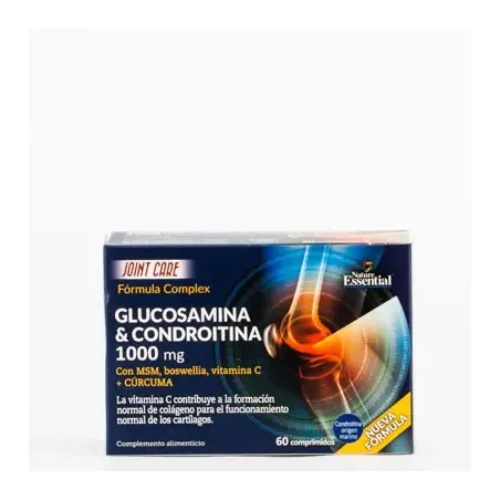 Nature Essential Glucosamina + Condroitina + MSM 1000 mg, 60 comprimidos | BelliFarma