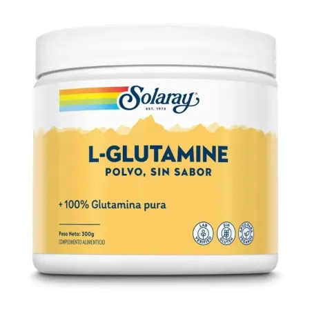 Solaray L-Glutamine Polvo, 300 g sabor neutro | BelliFarma