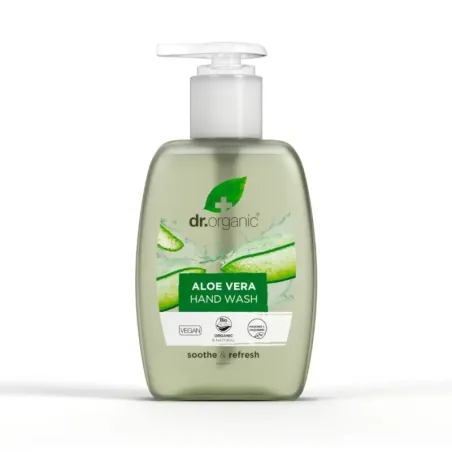 Dr Organic Jabón de manos de Aloe Vera, 250ml. | BelliFarma