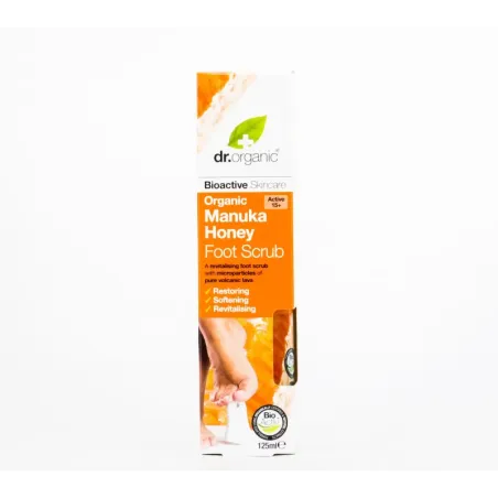 Dr Organic Exfoliante de pies de Miel de Manuka, 125ml. | BelliFarma