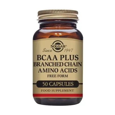Solgar B.C.A.A. Plus 500 mg, 50 Cápsulas Vegetales. | BelliFarma