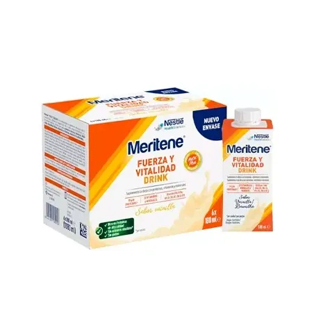 Meritene Fuerza y Vitalidad Drink Vainilla, 6x180ml | BelliFarma