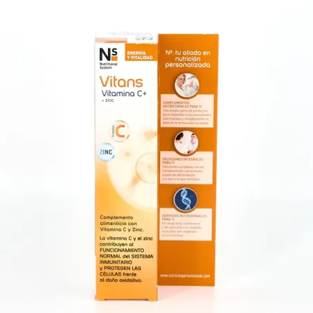 NS Vitans Vitamina C + Zinc, 20 Comp Efervescentes. | BelliFarma