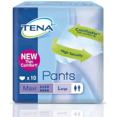 Tena Pants Absorb Inc Orina Maxi Talla Grande, 10 Unidades | BelliFarma