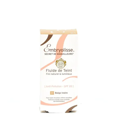 Embryolisse Liquid Foundation 01 Ivory Beige, 30ml | BelliFarma