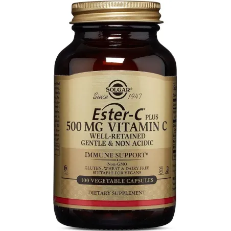 Solgar Ester-C plus vitamina C 500 mg, 100 cápsulas | BelliFarma