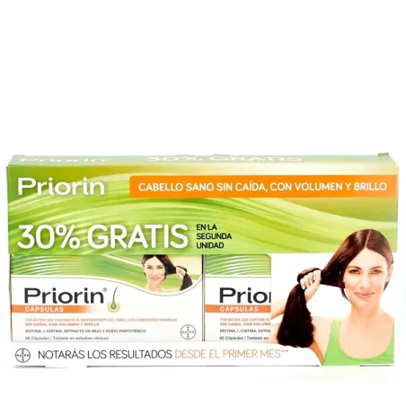Priorin Anticaída duplo, 2 x 60 Cápsulas | BelliFarma