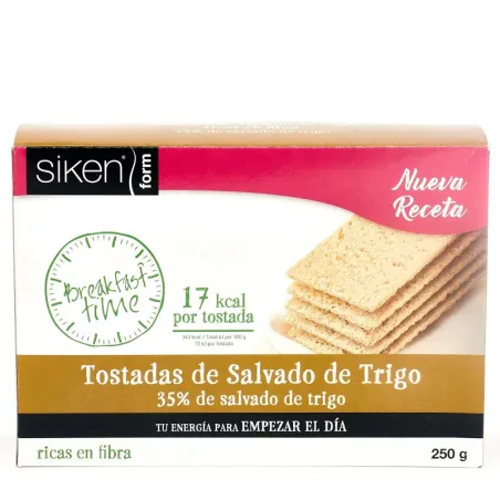 Siken Form Breakfast Time Tostadas de salvado de trigo, 250g | BelliFarma
