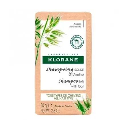 Klorane Champú sólido a la avena, 80 g | BelliFarma