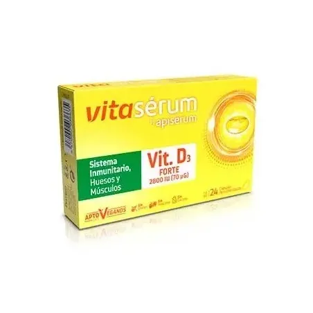 Vitaserum by Apiserum Vitamina D3 forte, 24 cápsulas. | BelliFarma