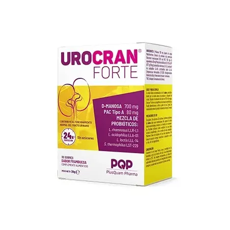 Urocran Forte sabor frambuesa, 30 sobres | BelliFarma