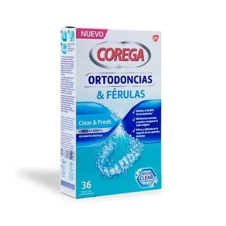 Corega ortodoncias & férulas, 36 tabletas limpiadoras | BelliFarma