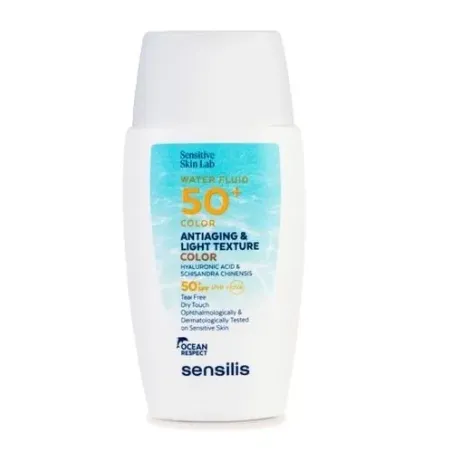 Sensilis fotoprotector water fluid 50+ con color, 40 ml | BelliFarma