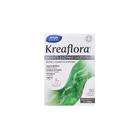 Kreaflora Enzimas Digestivas, 30 cápsulas | BelliFarma