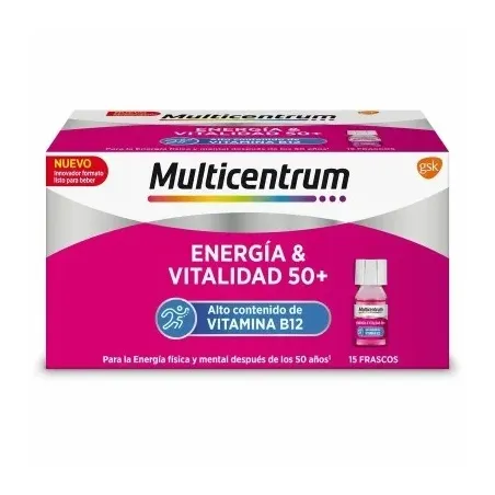 Multicentrum Energía y Vitalidad 50+, 15 frascos | BelliFarma