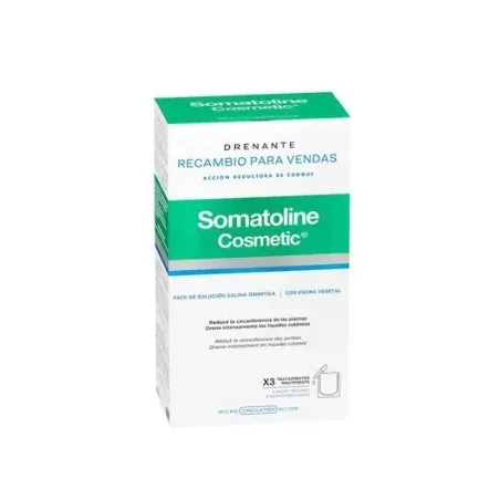 Somatoline concentrado drenante recambio para vendas, 3 recargas| BelliFarma