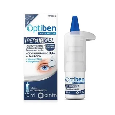 Optiben Repair gel gotas oculares, 10 ml | BelliFarma