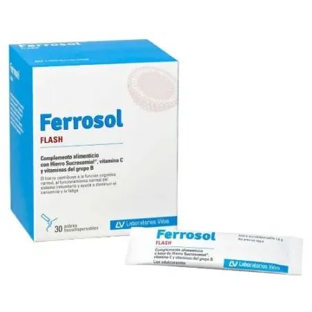 Ferrosol flash, 30 sobres bucodispersables | BelliFarma