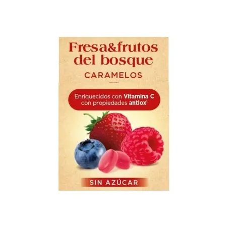 Santé Verte caramelo de fresa y frutos del bosque, 35 g | BelliFarma