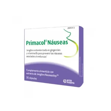 Primacol nauseas, 30 cápsulas| BelliFarma