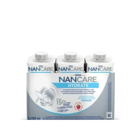 Nancare Hydrate sabor fresa, 3 x 200 ml| BelliFarma