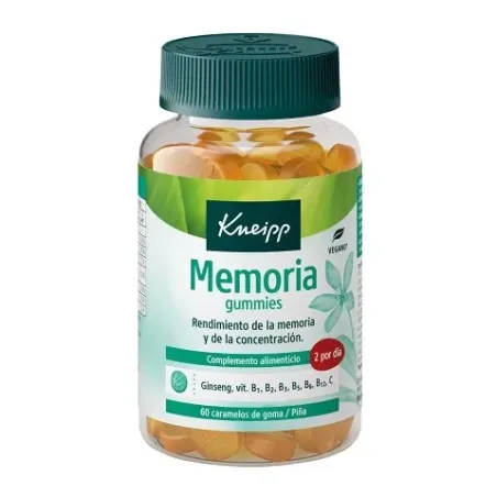 Kneipp Memoria gummies sabor piña, 60 gominolas| BelliFarma