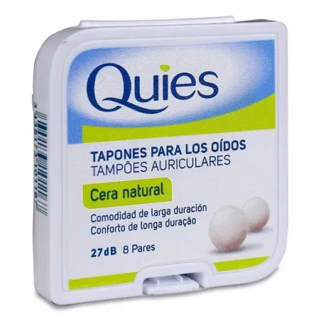 QUIES tapones para los oidos de cera natural, 16 unidades| BelliFarma