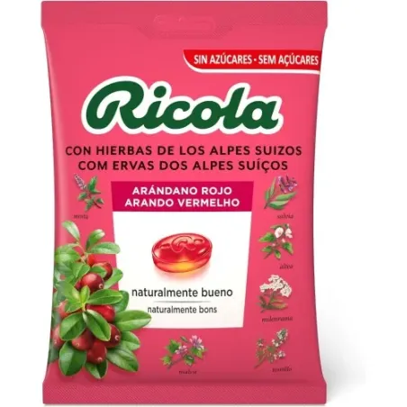 Ricola Caramelos Sin Azucar 1 bolsa 70 g Sabor Arandano Rojo| BelliFarma