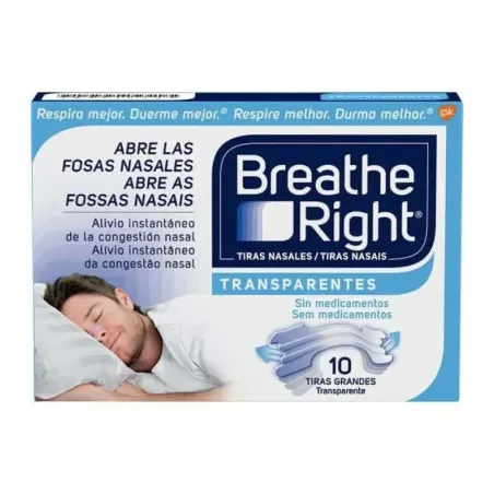Breathe Right Transparentes Talla Grande, 10 unidades| BelliFarma