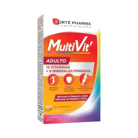 Forte Pharma Energy Multivit Adulto, 28 comprimidos masticables| BelliFarma
